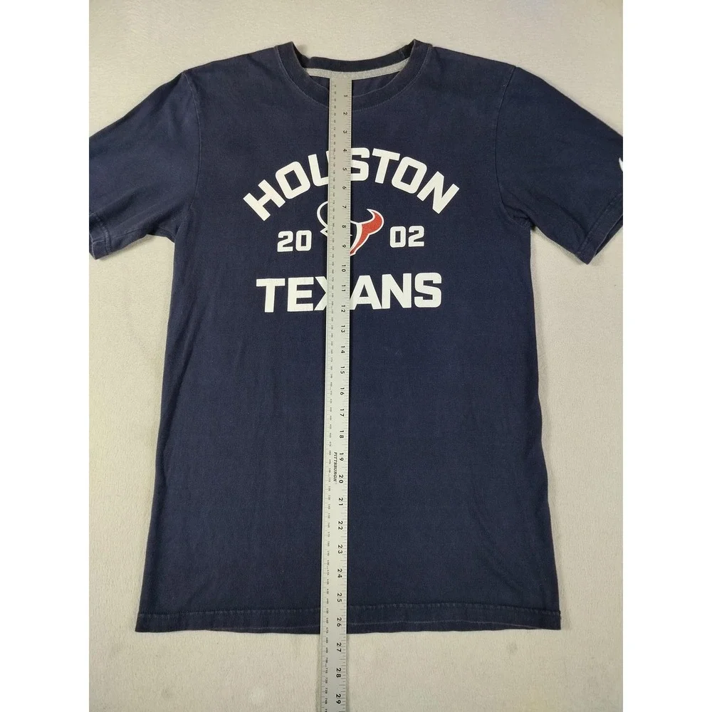 Vintage Houston Texans Shirt Mens Small Blue NFL Football Nike 2002 Graphic Tee